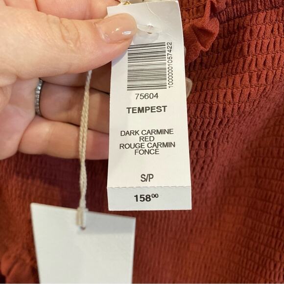 NWT Aritzia Tempest mini dress Carmine Red Size Small - Picture 8 of 11